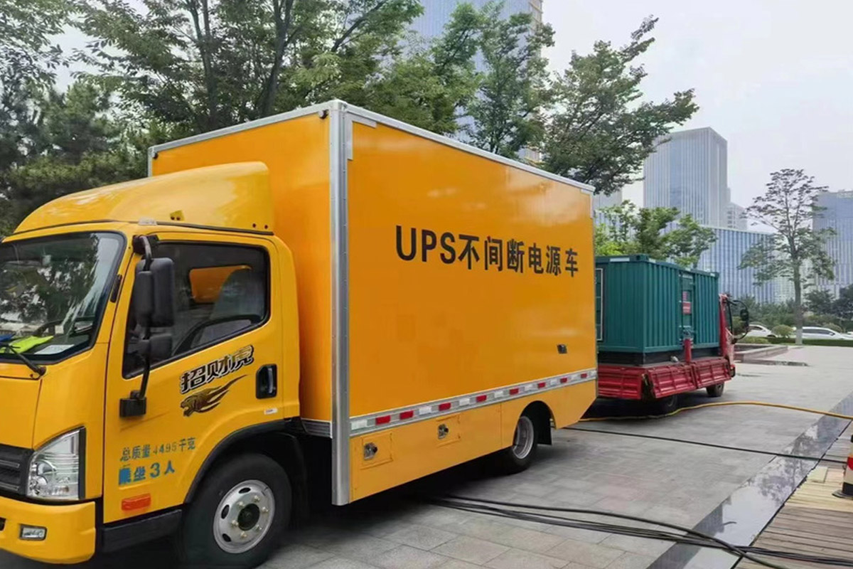 三山发电机租赁施工现场