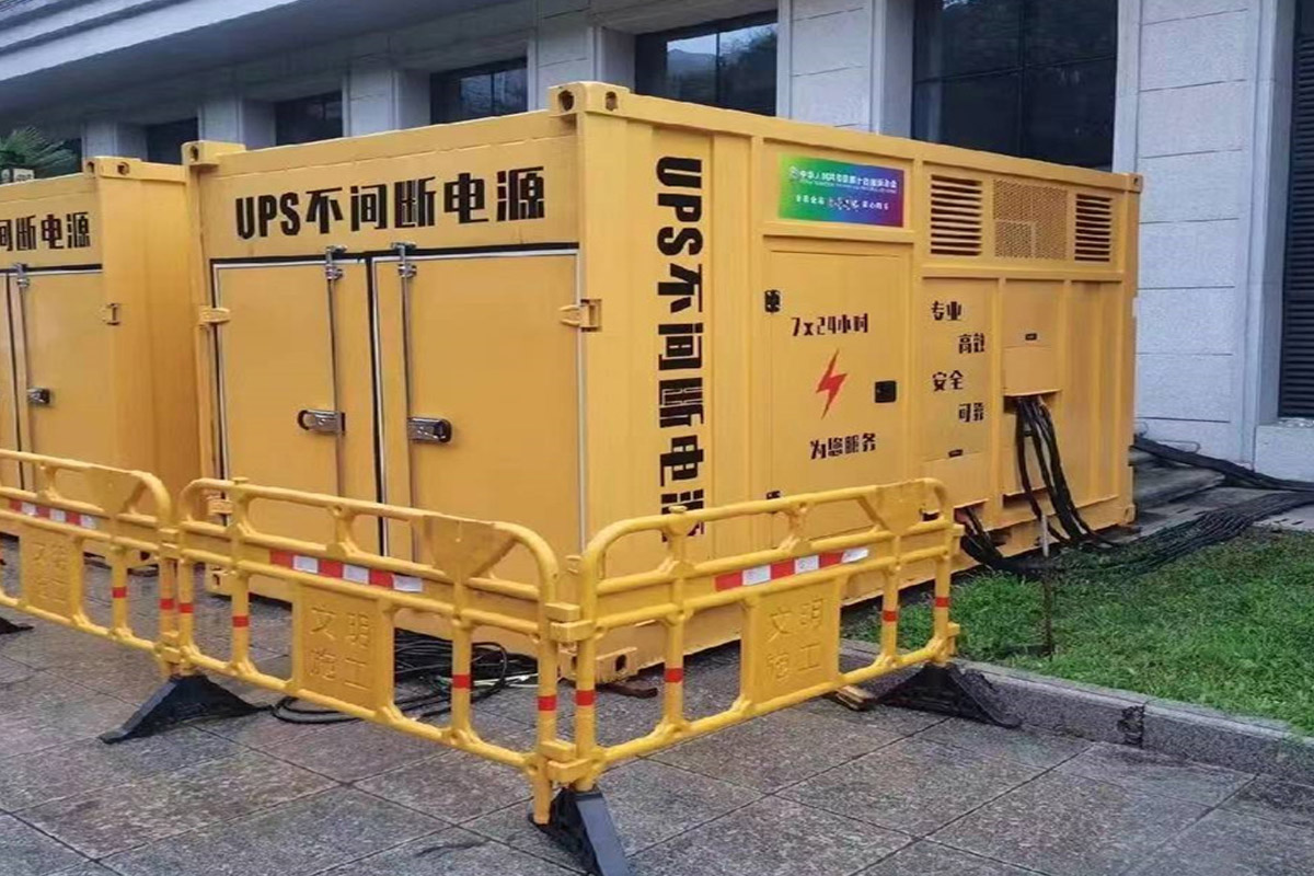 三山发电机租赁施工现场